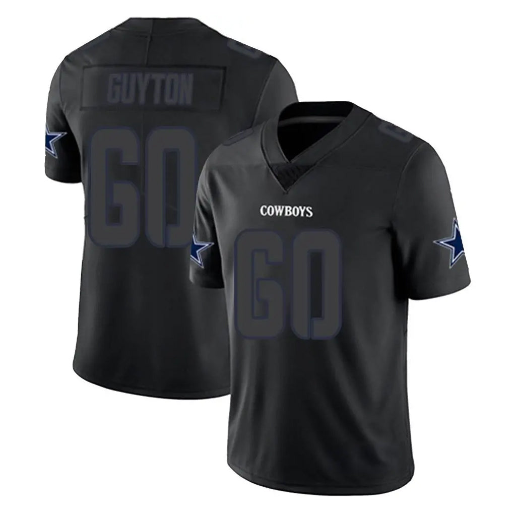 D.Cowboys #60 Tyler Guyton Player Black Impact Limited Home Game Odoa Stitched Jerseys