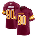 W.Commanders #90 Charles Omenihu Player Burgundy Home Game Odoa Stitched Jerseys
