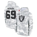 LV.Raiders #69 Adam Butler Player Arctic Camo Salute to Service Hoodies Limited Game Odoa Stitched Jerseys