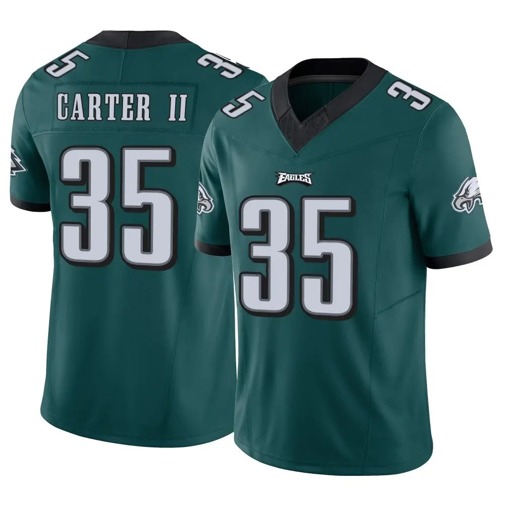 P.Eagles #35 Michael Carter II Player Team Color Green Limited Vapor F.U.S.E. Home Game Odoa Stitched Jerseys