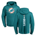 M.Dolphins #8 JuJu Brents Player Aqua LOGO Pullover Hoodies Limited Odoa Stitched Jerseys