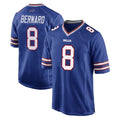 B.Bills #8 Terrel Bernard Player Royal Home Game Odoa Stitched Jerseys