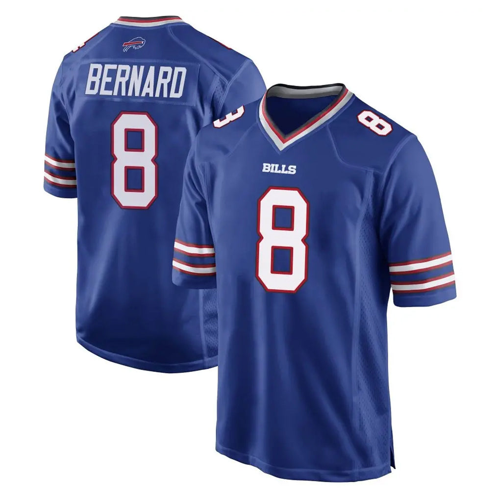 B.Bills #8 Terrel Bernard Player Royal Home Game Odoa Stitched Jerseys