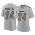 P.Steelers #24 Joey Porter Jr. Player Gray Atmosphere Fashion Home Game Odoa Stitched Jerseys
