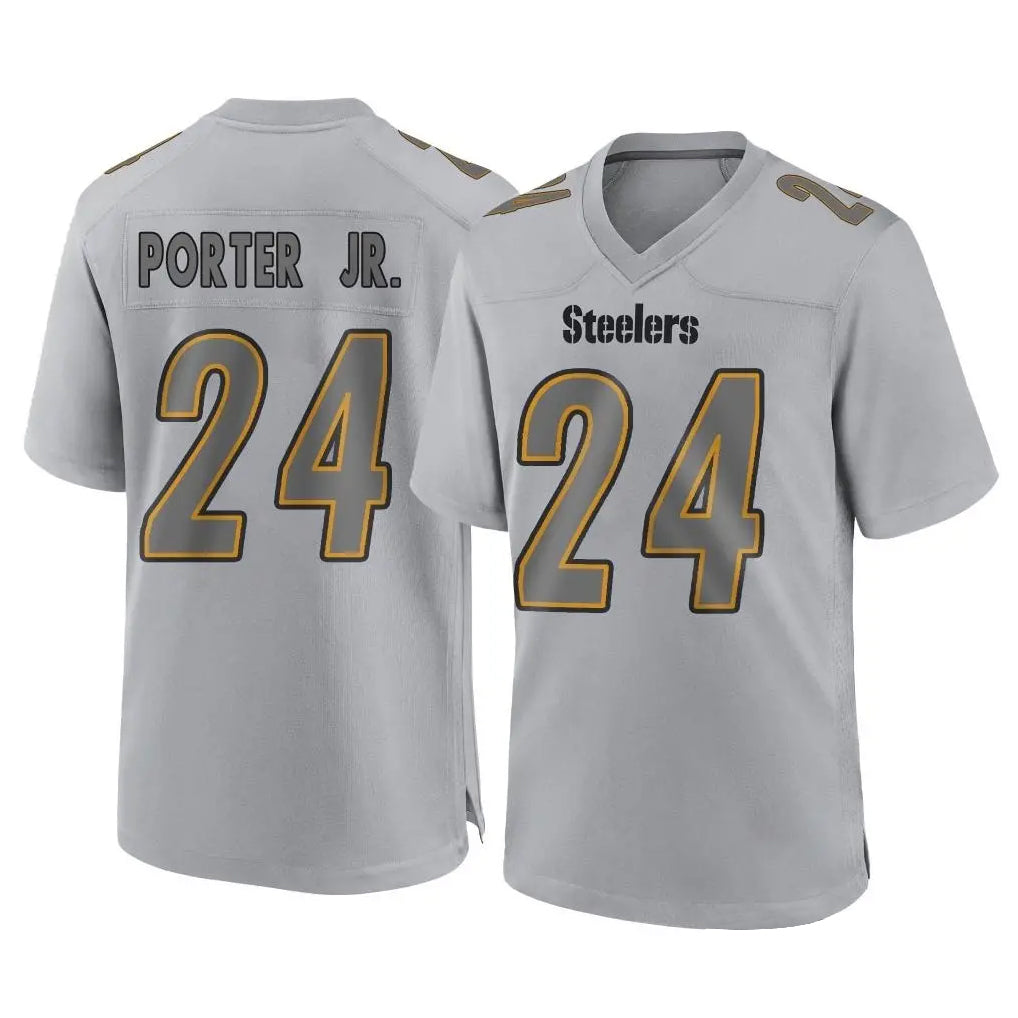 P.Steelers #24 Joey Porter Jr. Player Gray Atmosphere Fashion Home Game Odoa Stitched Jerseys
