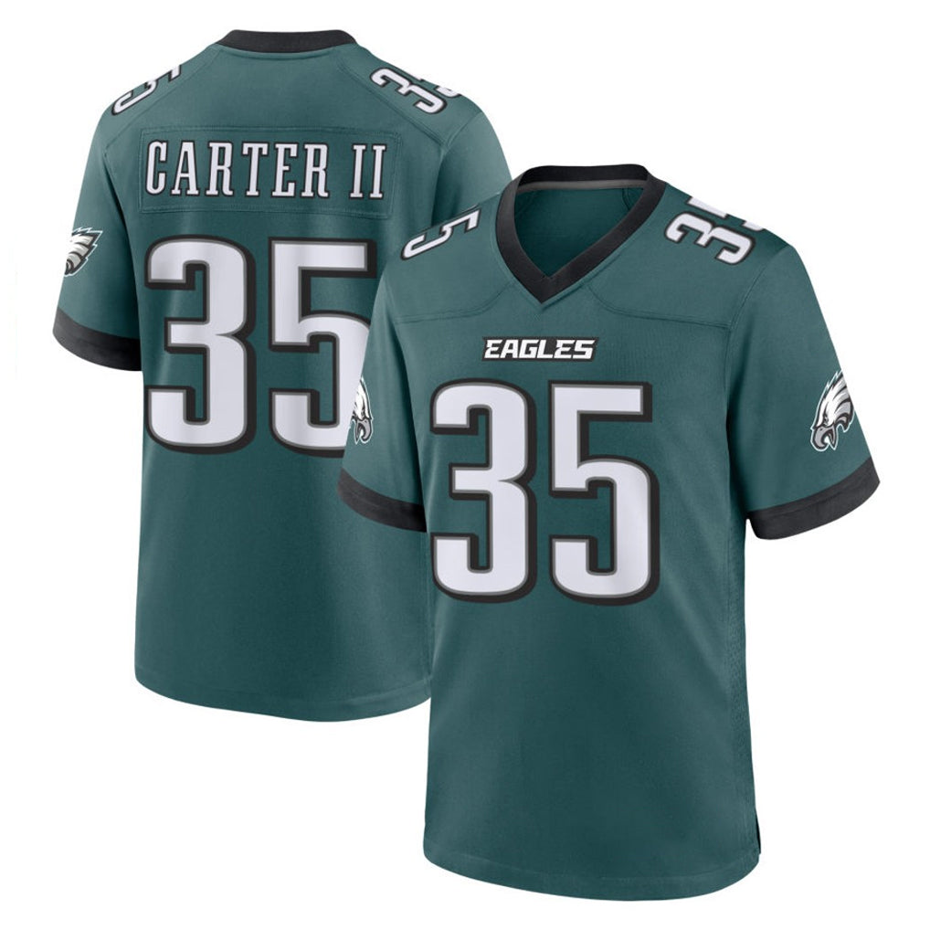 P.Eagles #35 Michael Carter II Player Green Home Game Odoa Stitched Jerseys