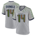 S.Seahawks #14 Sam Darnold Player Grey 2025 Rivalries Collection Home Game Odoa Stitched Jerseys