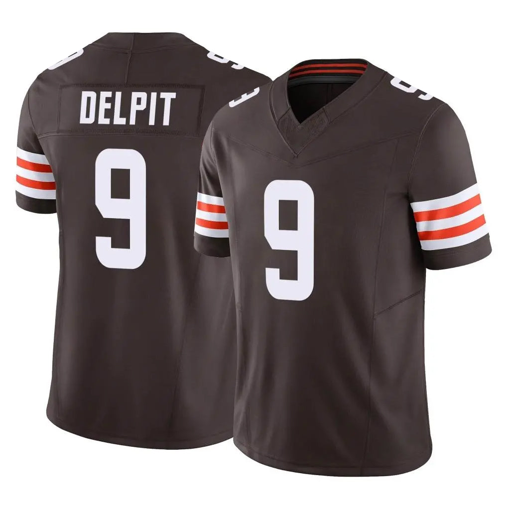 C.Browns #9 Grant Delpit Player Brown Vapor F.U.S.E. Limited Home Game Odoa Stitched Jerseys
