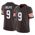 C.Browns #9 Grant Delpit Player Brown Vapor F.U.S.E. Limited Home Game Odoa Stitched Jerseys