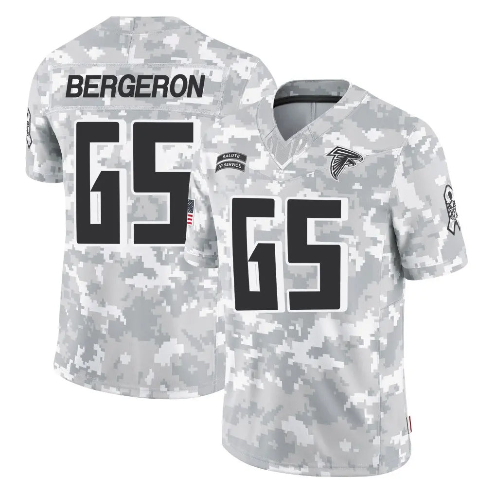 A.Falcons #65 Matthew Bergeron Player Camo Salute to Service Limited Odoa Stitched Jerseys