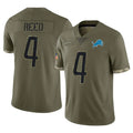 D.Lions #4 D.J. Reed Player Olive Salute To Service Limited Odoa Stitched Jerseys