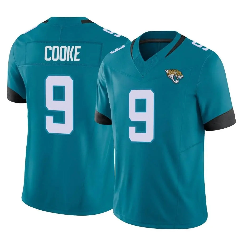 J.Jaguars #9 Logan Cooke Player Teal Vapor F.U.S.E. Limited Home Game Odoa Stitched Jerseys
