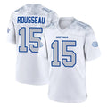 B.Bills #15 Greg Rousseau Player White Rivalries Collection Game Odoa Stitched Jerseys