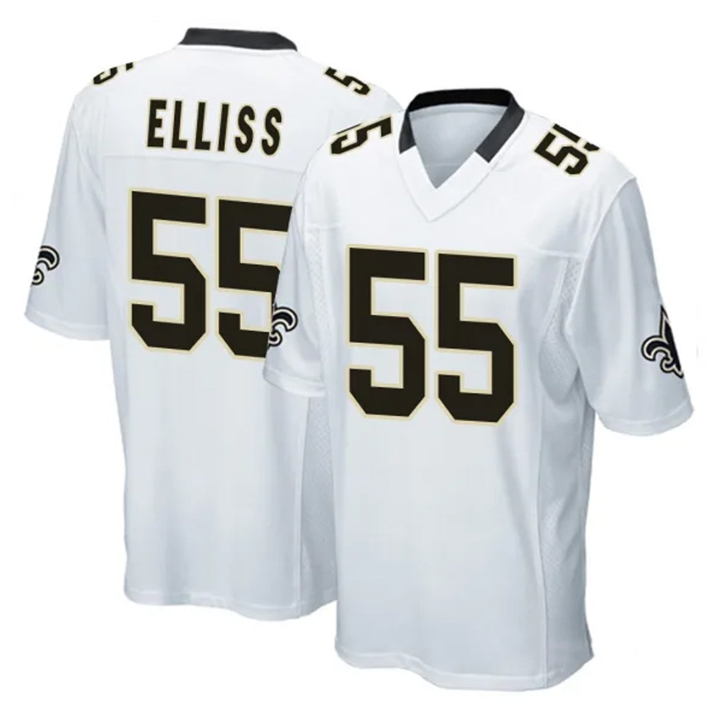 NO.Saints #55 Kaden Elliss Player White Home Game Odoa Stitched Jerseys