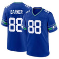 S.Seahawks #88 AJ Barner Player Royal Throwback Home Game Odoa Stitched Jerseys
