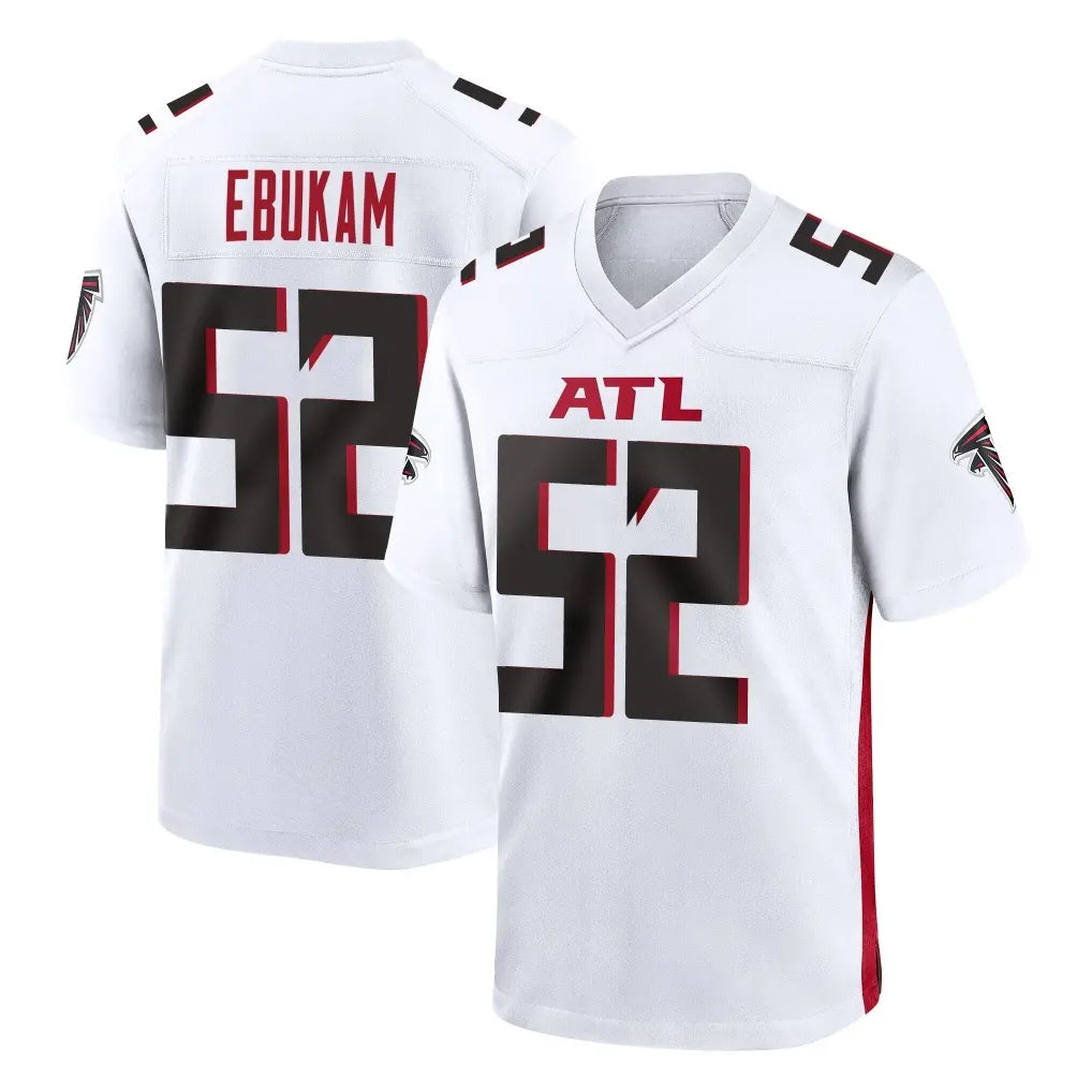 A.Falcons #52 Samson Ebukam Player White Home Game Odoa Stitched Jerseys