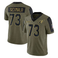 A.Cardinals #73 Isaac Seumalo Player Olive Salute To Service Limited Game Odoa Stitched Jerseys