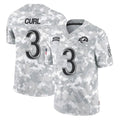 LA.Rams #3 Kam Curl Player Arctic Camo Salute To Service Limited Game Odoa Stitched Jerseys