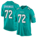 M.Dolphins #72 Jonah Savaiinaea Player Aqua Team Color Home Game Odoa Stitched Jerseys