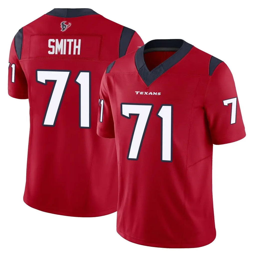 H.Texans #71 Braden Smith Player Red Limited Vapor F.U.S.E. Home Game Odoa Stitched Jerseys