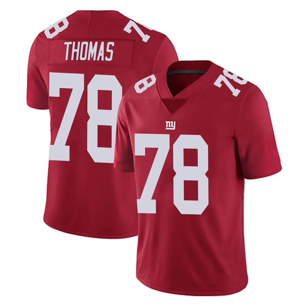 NY.Giants #78 Andrew Thomas Player Red Limited Vapor Untouchable Home Game Odoa Stitched Jerseys