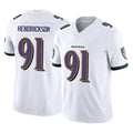 B.Ravens #91 Trey Hendrickson Player White Vapor F.U.S.E. Limited Odoa Stitched Jerseys