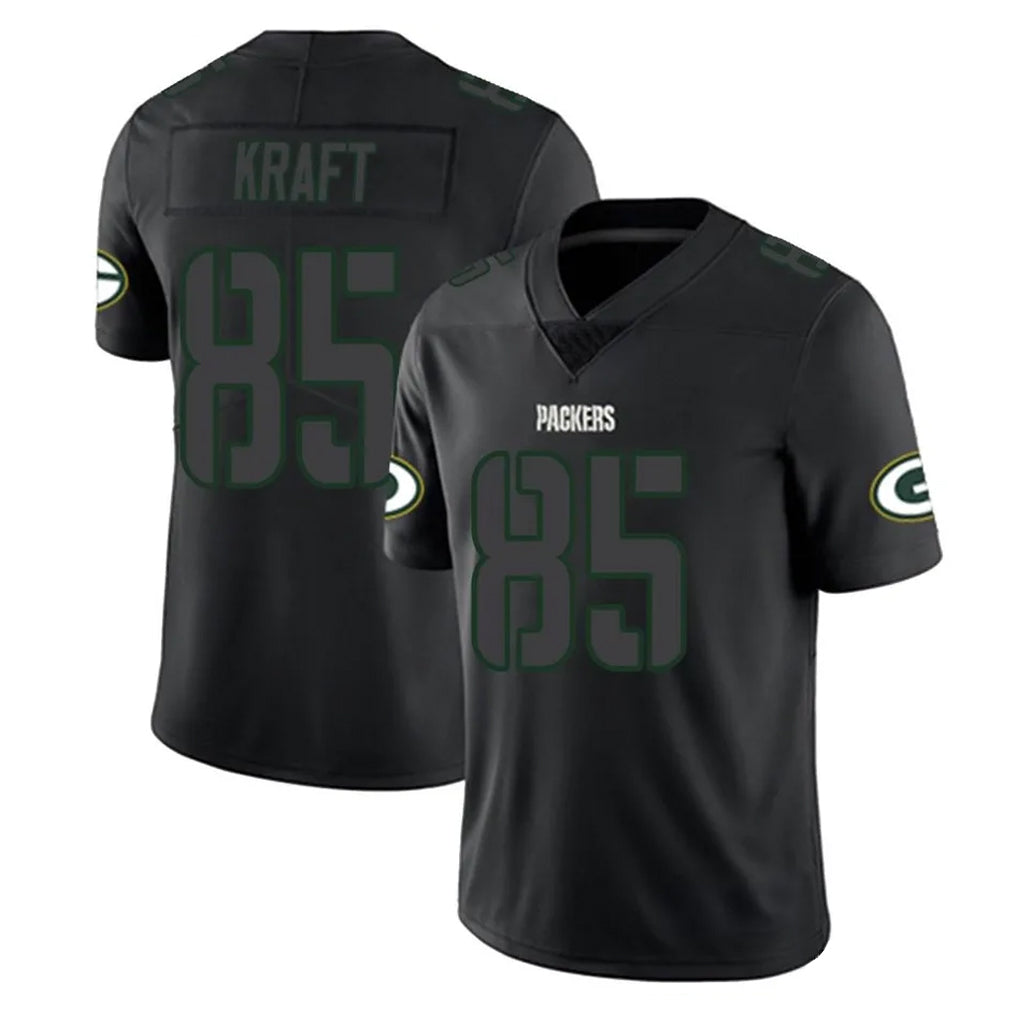 GB.Packers #85 Tucker Kraft Player Black Impact Limited Home Game Odoa Stitched Jerseys