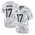 M.Dolphins #17 Trey Moore Player Arctic Camo Salute To Service Limited Game Odoa Stitched Jerseys