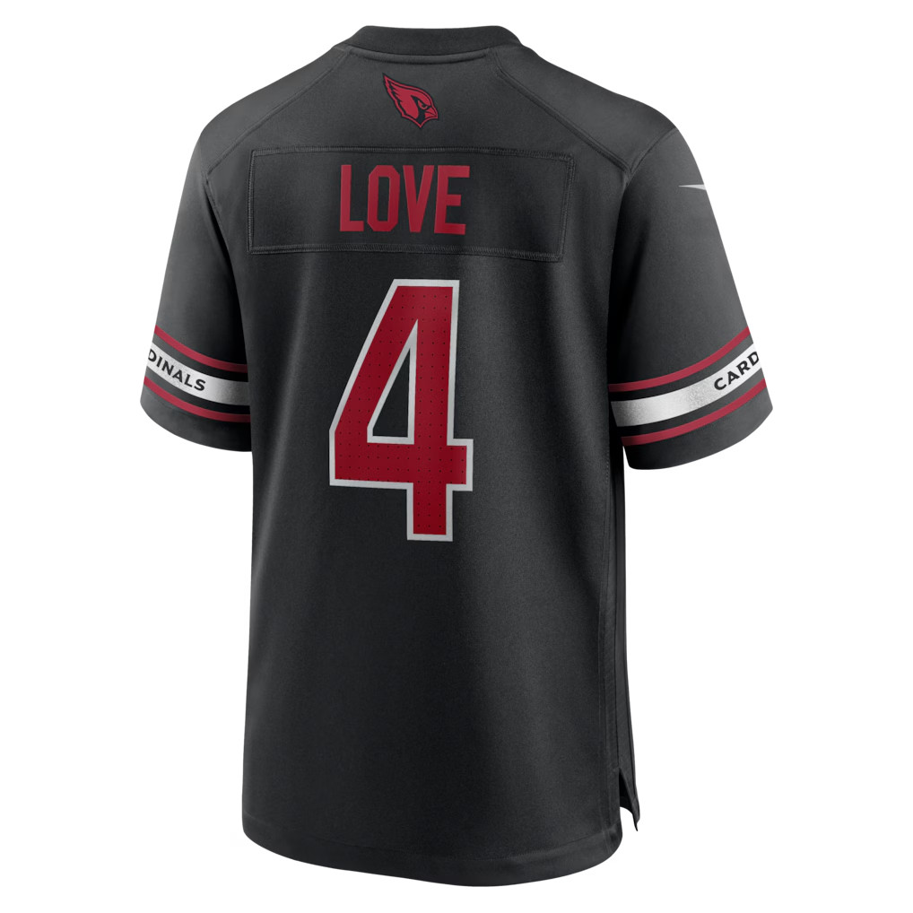 Odoa A.Cardinals #4 Jeremiyah Love Black Game Player Stitched Jerseys