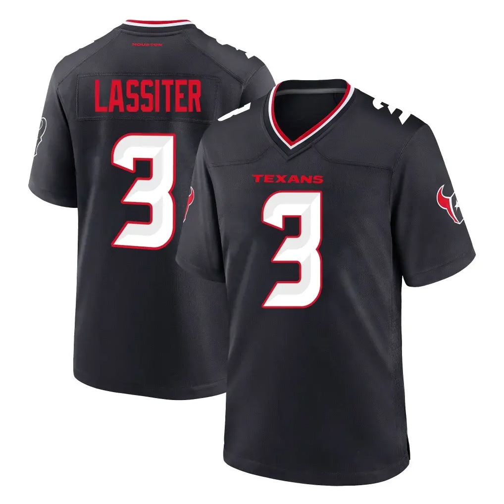H.Texans #3 Kamari Lassiter Player Navy Team Home Game Odoa Stitched Jerseys
