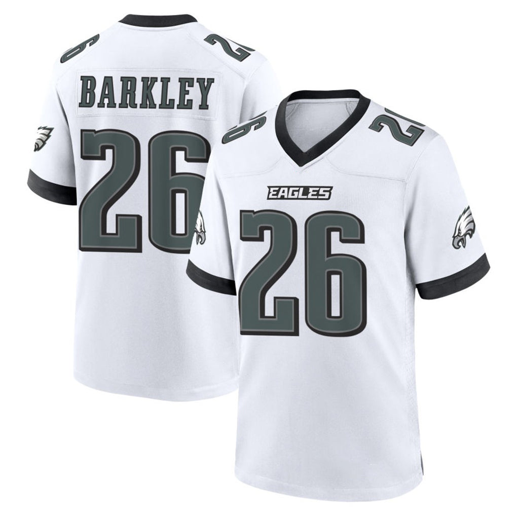 P.Eagles #26 Saquon Barkley Player White Game Home Odoa Stitched Jerseys