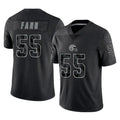 C.Browns #55 Spencer Fano Player Black Reflective Home Game Odoa Stitched Jerseys