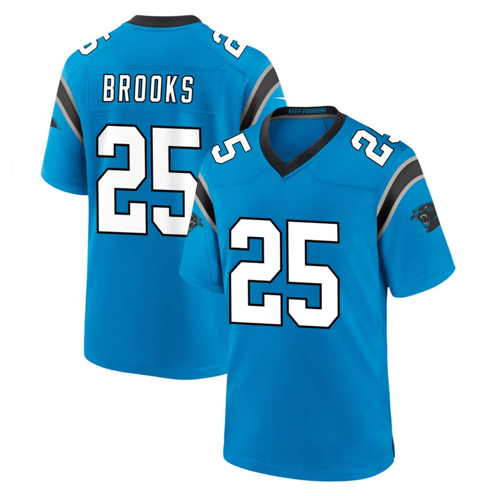 C.Panthers #25 Jonathon Brooks Player Blue Home Game Odoa Stitched Jerseys