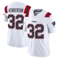 NE.Patriots #32 TreVeyon Henderson Player White Limited Vapor F.U.S.E. Home Game Odoa Stitched Jerseys