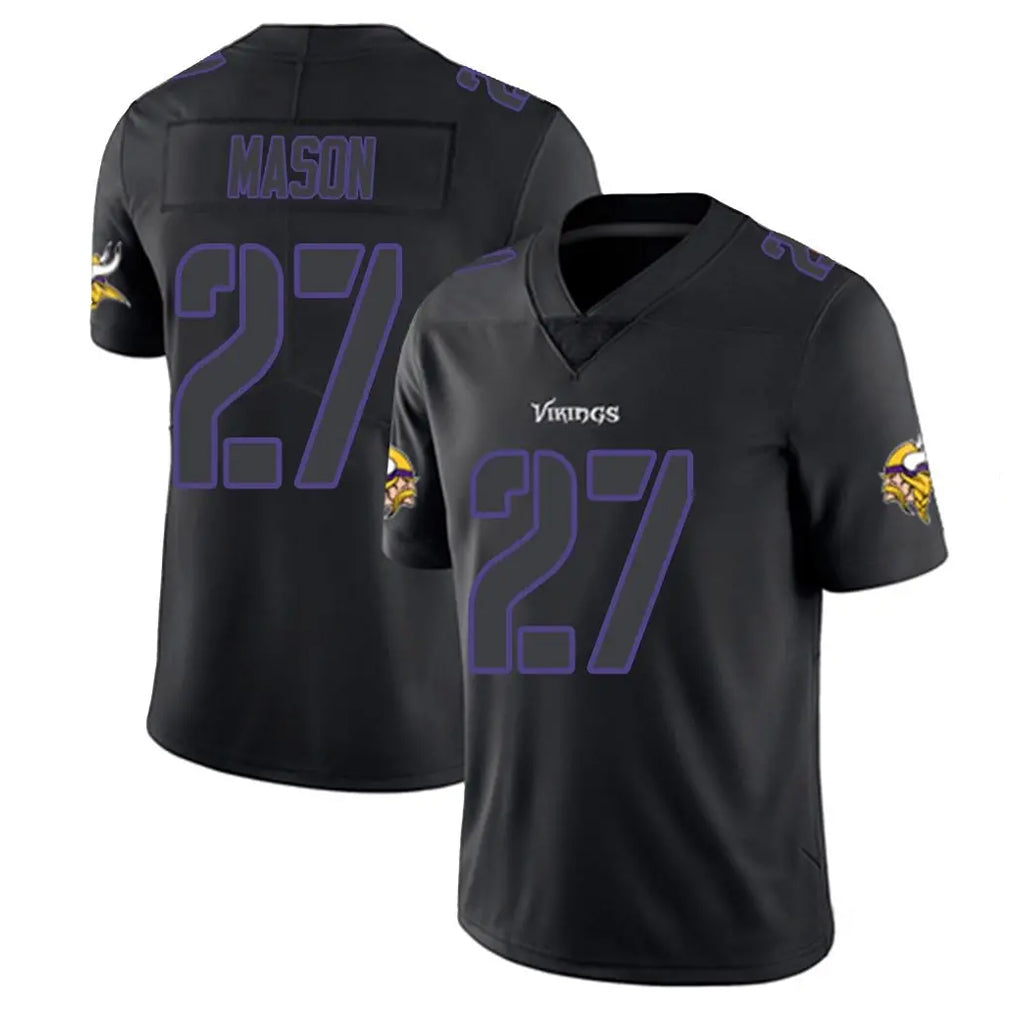 M.Vikings #27 Jordan Mason Player Black Impact LImited Home Game Odoa Stitched Jerseys