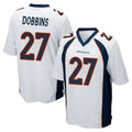 D.Broncos #27 J.K. Dobbins Player White Game Odoa Stitched Jerseys
