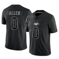 NY.Jets #0 Braelon Allen Player Stealth Black Limited Reflective Home Game Odoa Stitched Jerseys