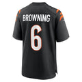 Odoa C.Bengals #6 Jake Browning Black Retired Player Jersey