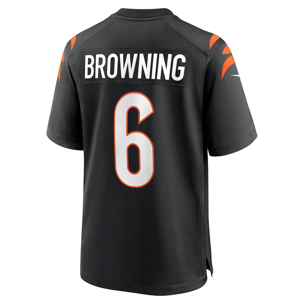 Odoa C.Bengals #6 Jake Browning Black Retired Player Jersey