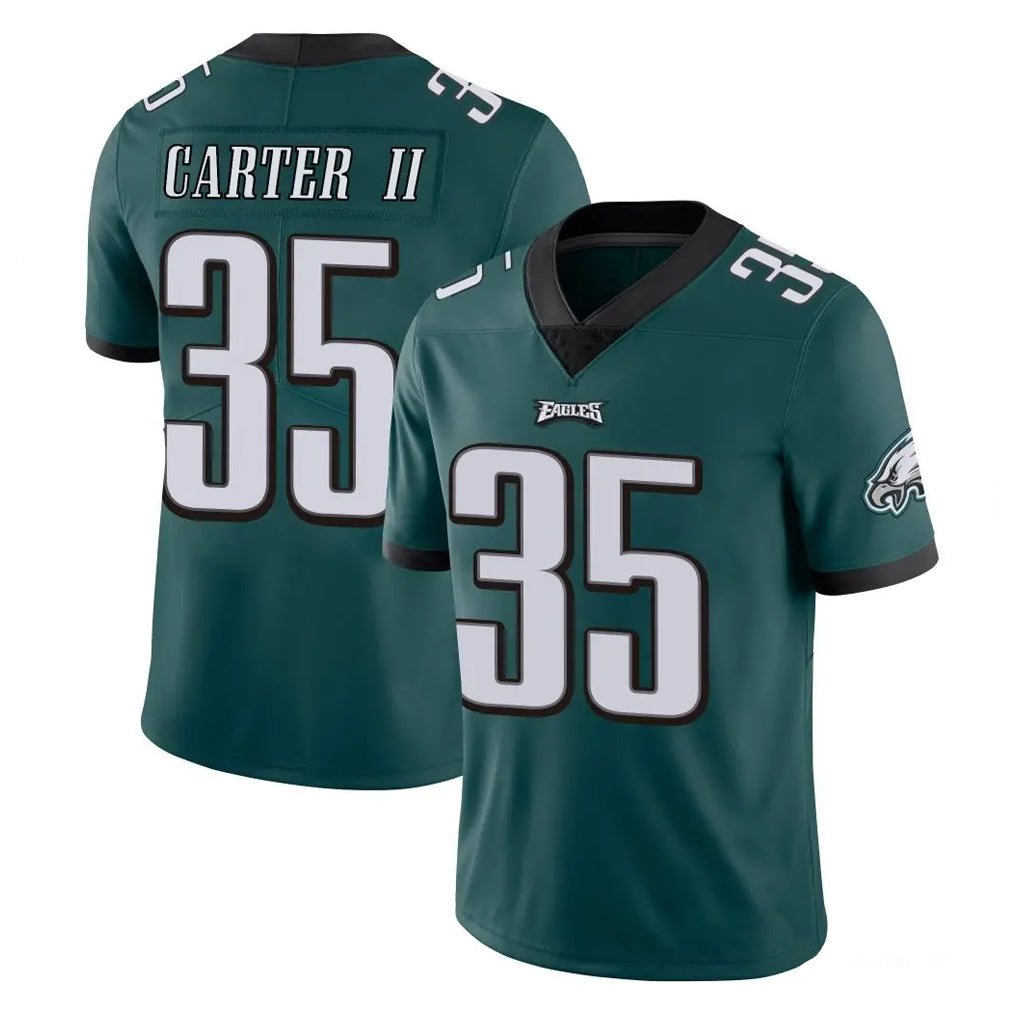 P.Eagles #35 Michael Carter II Player Team Color Green Vapor Untouchable Home Game Odoa Stitched Jerseys