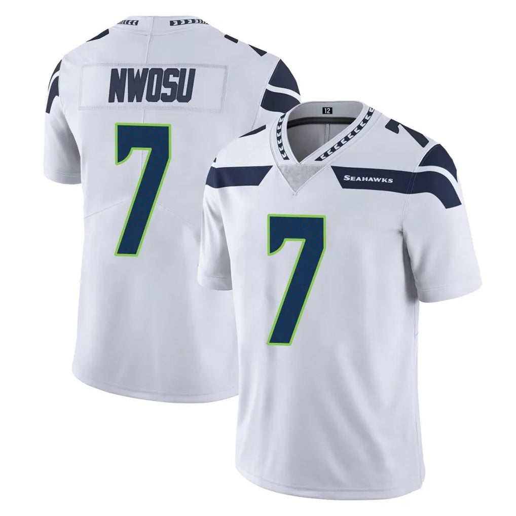 S.Seahawks #7 Uchenna Nwosu Player White Limited Vapor Untouchable Home Game Odoa Stitched Jerseys