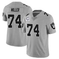 LV.Raiders #74 Kolton Miller Player Gray Vapor Limited Home Game Odoa Stitched Jerseys