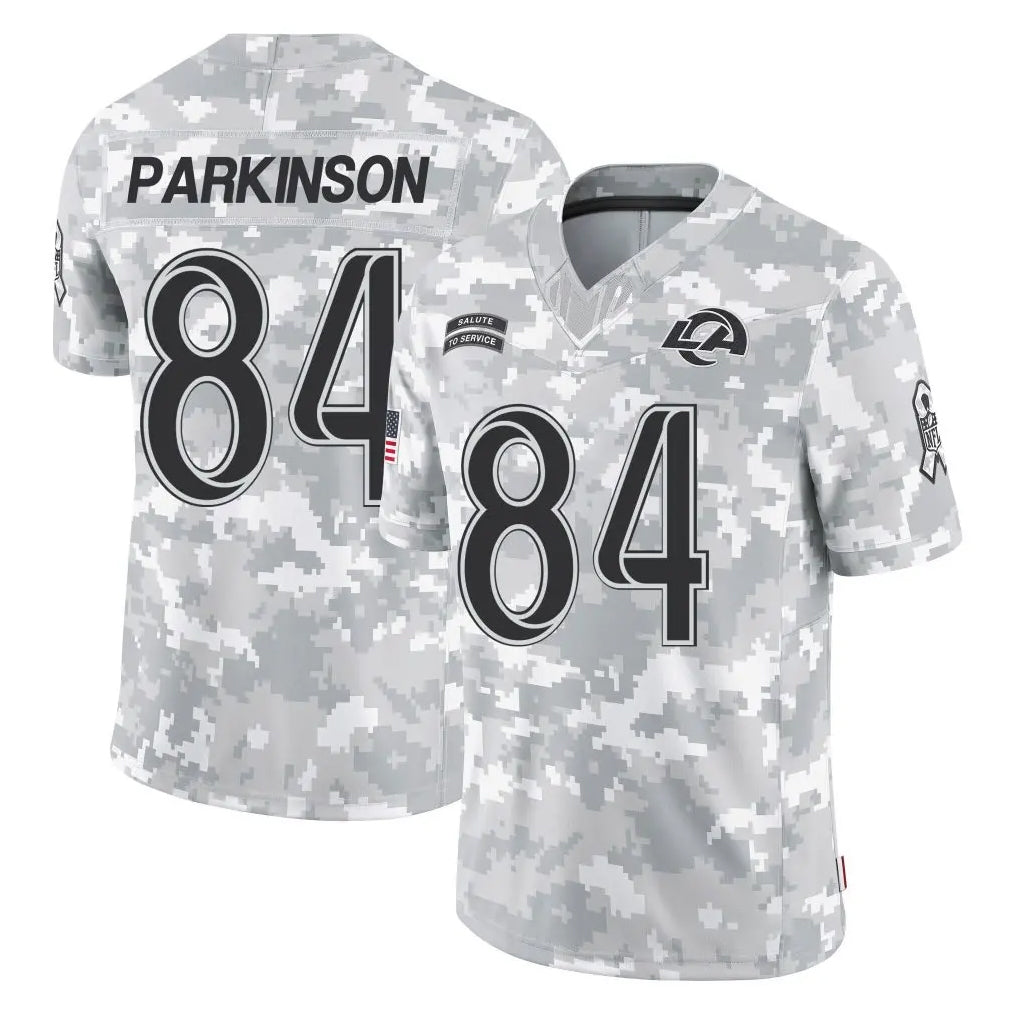 LA.Rams #84 Colby Parkinson Player Arctic Camo Salute To Service Limited Game Odoa Stitched Jerseys
