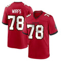 TB.Buccaneers #78 Tristan Wirfs Player Red Home Game Odoa Stitched Jerseys