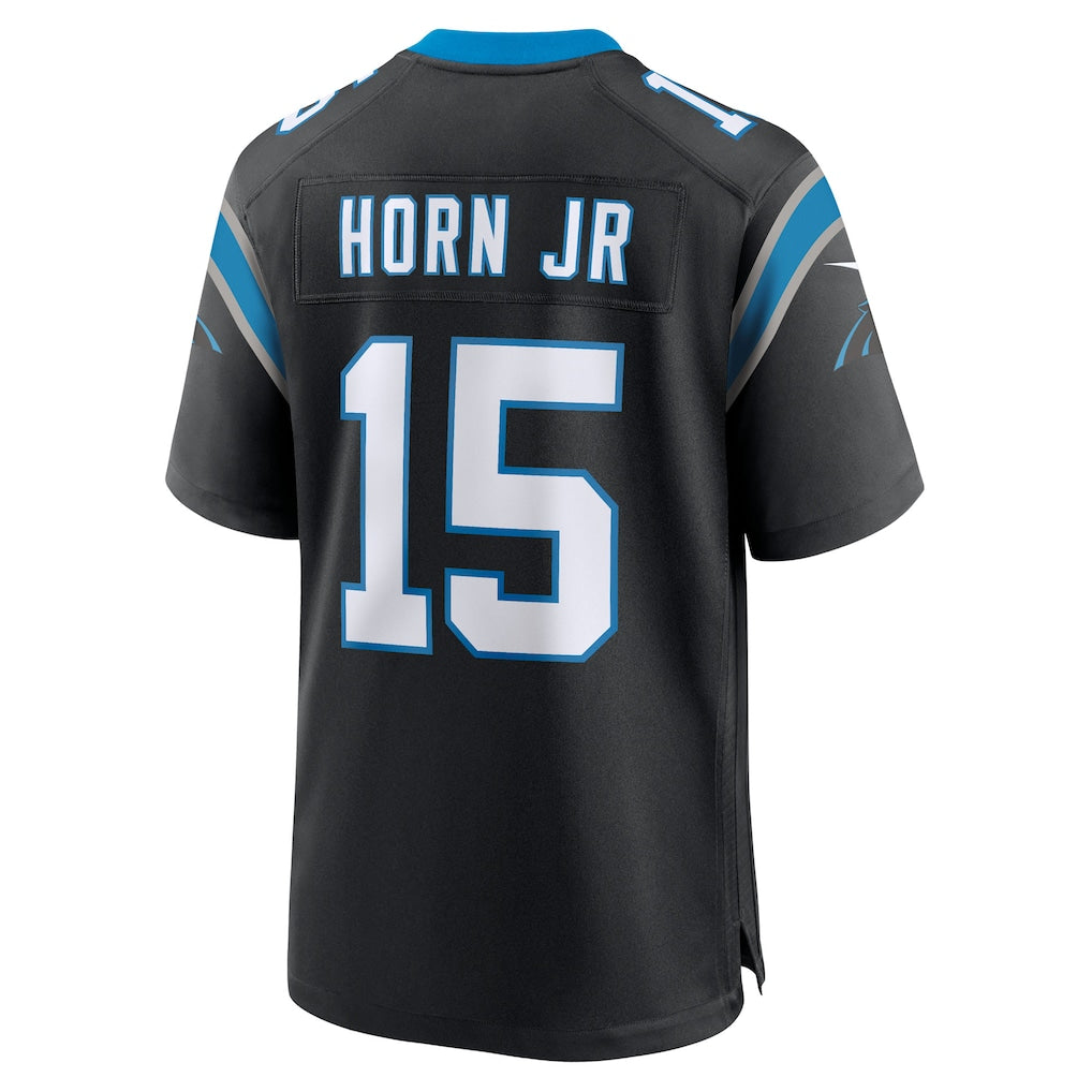 Odoa C.Panthers #15 Jimmy Horn Jr Black Team Game Jersey