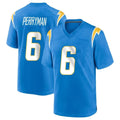 LA.Chargers #6 Denzel Perryman Player Blue Home Game Odoa Stitched Jerseys