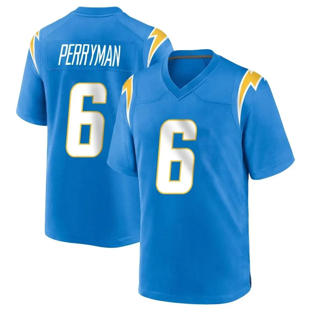 LA.Chargers #6 Denzel Perryman Player Blue Home Game Odoa Stitched Jerseys