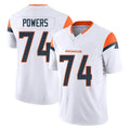 D.Broncos #74 Ben Powers Player White Limited Vapor F.U.S.E. Home Game Odoa Stitched Jerseys