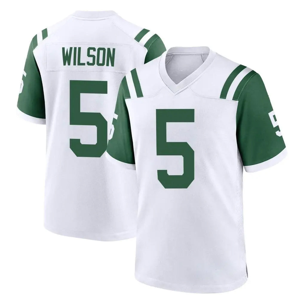 NY.Jets #5 Garrett Wilson Player White Classic Home Game Odoa Stitched Jerseys