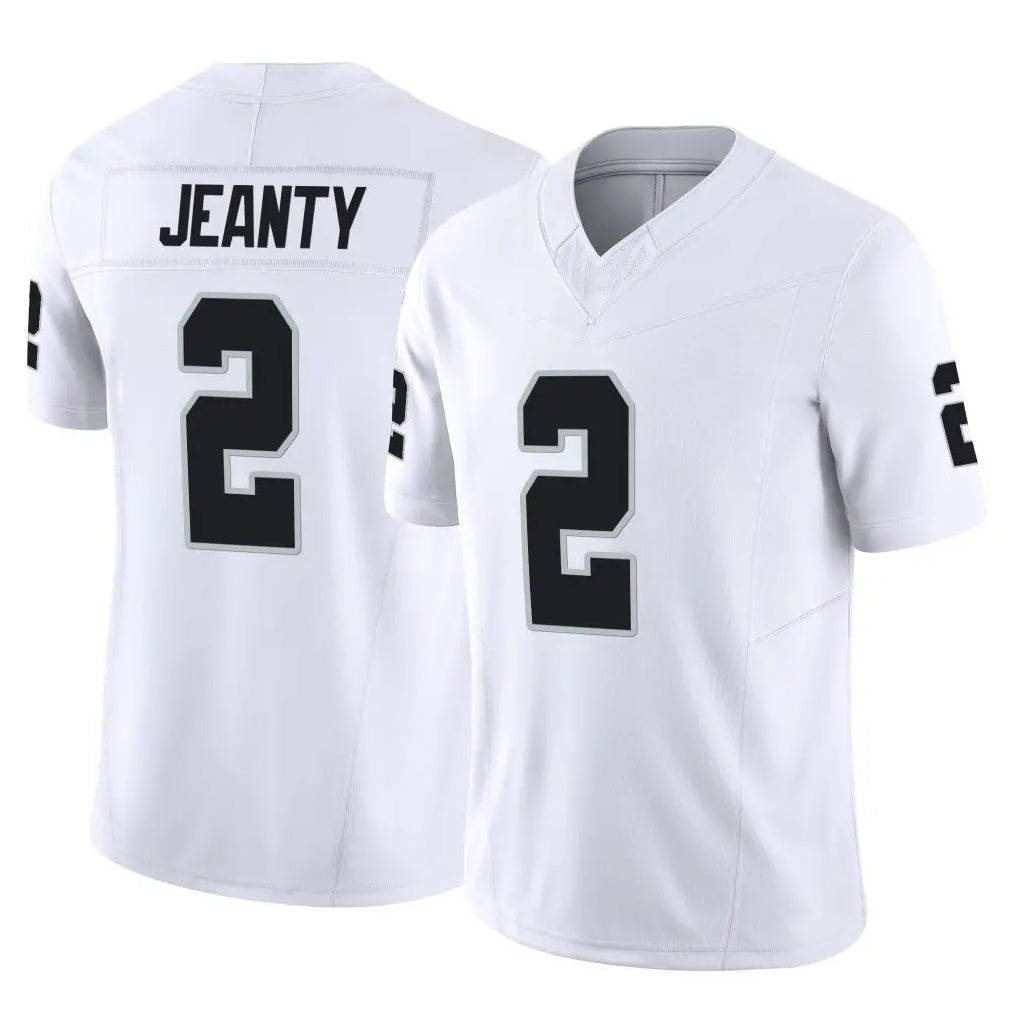 LV.Raiders #2 Ashton Jeanty Player White Limited Vapor F.U.S.E. Home Game Odoa Stitched Jerseys